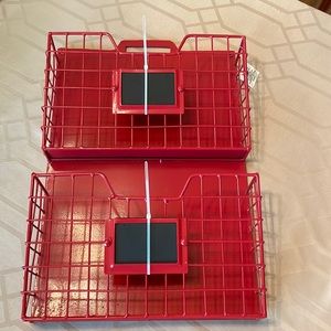 Red Metal NWT Hobby Lobby Wall Organizer
